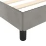 Light gray velvet bed frame with headboard 90x190 cm by vidaXL, Beds and slatted bases - Ref: Foro24-3125727, Price: 153,16 €...