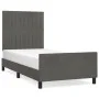 Dark gray velvet bed frame with headboard 80x200cm by vidaXL, Beds and slatted bases - Ref: Foro24-3125844, Price: 140,20 €, ...