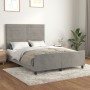 Estructura de cama con cabecero terciopelo gris claro 140x190cm de vidaXL, Camas y somieres - Ref: Foro24-3125818, Precio: 20...