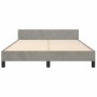 Estructura de cama con cabecero terciopelo gris claro 140x190cm de vidaXL, Camas y somieres - Ref: Foro24-3125818, Precio: 20...