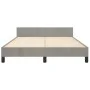 Bed frame with light gray velvet headboard 140x190cm by vidaXL, Beds and slatted bases - Ref: Foro24-3125934, Price: 227,43 €...