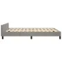 Bed frame with light gray velvet headboard 140x190cm by vidaXL, Beds and slatted bases - Ref: Foro24-3125934, Price: 227,43 €...