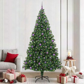 Árbol de Navidad artificial Verde 240 cm PVC y Acero y Plástico en Decoración Festiva y Estacional | Comprar online en Foru.es