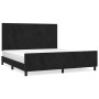 Estructura de cama con cabecero de terciopelo negro 160x200 cm de vidaXL, Camas y somieres - Ref: Foro24-3125643, Precio: 239...