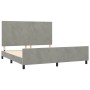 Estructura de cama con cabecero terciopelo gris claro 160x200cm de vidaXL, Camas y somieres - Ref: Foro24-3125641, Precio: 20...