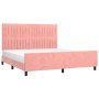 Estructura de cama con cabecero de terciopelo rosa 160x200 cm de vidaXL, Camas y somieres - Ref: Foro24-3125890, Precio: 216,...