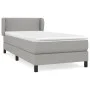 Cama box spring con colchón tela gris claro 90x200 cm de vidaXL, Camas y somieres - Ref: Foro24-3126133, Precio: 300,04 €, De...
