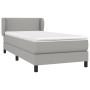 Cama box spring con colchón tela gris claro 90x200 cm de vidaXL, Camas y somieres - Ref: Foro24-3126133, Precio: 312,23 €, De...