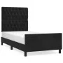 Bed frame with black velvet headboard 90x190 cm by vidaXL, Beds and slatted bases - Ref: Foro24-3125912, Price: 167,33 €, Dis...
