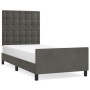 Estructura de cama con cabecero terciopelo gris oscuro 90x190cm de vidaXL, Camas y somieres - Ref: Foro24-3125972, Precio: 13...