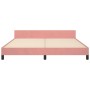 Estructura de cama con cabecero de terciopelo rosa 180x200 cm de vidaXL, Camas y somieres - Ref: Foro24-3125774, Precio: 210,...