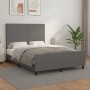 Estructura de cama con cabecero cuero sintético gris 140x200cm de vidaXL, Camas y somieres - Ref: Foro24-3125455, Precio: 213...