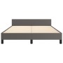 Estructura de cama con cabecero cuero sintético gris 140x200cm de vidaXL, Camas y somieres - Ref: Foro24-3125455, Precio: 213...
