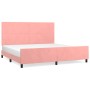 Estructura de cama con cabecero de terciopelo rosa 200x200 cm de vidaXL, Camas y somieres - Ref: Foro24-3125658, Precio: 213,...