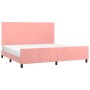 Estructura de cama con cabecero de terciopelo rosa 200x200 cm de vidaXL, Camas y somieres - Ref: Foro24-3125658, Precio: 213,...