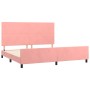 Estructura de cama con cabecero de terciopelo rosa 200x200 cm de vidaXL, Camas y somieres - Ref: Foro24-3125658, Precio: 213,...