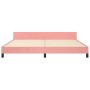 Estructura de cama con cabecero de terciopelo rosa 200x200 cm de vidaXL, Camas y somieres - Ref: Foro24-3125658, Precio: 213,...