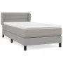 Cama box spring con colchón tela gris claro 100x200 cm de vidaXL, Camas y somieres - Ref: Foro24-3126301, Precio: 328,24 €, D...