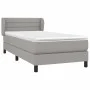 Box spring bed with light gray fabric mattress 100x200 cm by vidaXL, Beds and slatted bases - Ref: Foro24-3126301, Price: 328...
