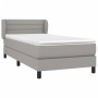 Cama box spring con colchón tela gris claro 100x200 cm de vidaXL, Camas y somieres - Ref: Foro24-3126301, Precio: 334,14 €, D...