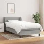 Box spring bed with light gray fabric mattress 100x200 cm by vidaXL, Beds and slatted bases - Ref: Foro24-3126141, Price: 328...