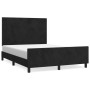 Estructura de cama con cabecero de terciopelo negro 140x190 cm de vidaXL, Camas y somieres - Ref: Foro24-3125631, Precio: 224...