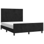 Estructura de cama con cabecero de terciopelo negro 140x190 cm de vidaXL, Camas y somieres - Ref: Foro24-3125631, Precio: 224...
