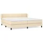 Cama box spring con colchón tela color crema 200x200 cm de vidaXL, Camas y somieres - Ref: Foro24-3126274, Precio: 558,37 €, ...