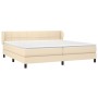 Cama box spring con colchón tela color crema 200x200 cm de vidaXL, Camas y somieres - Ref: Foro24-3126274, Precio: 556,18 €, ...