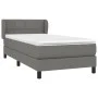 Cama box spring con colchón tela gris oscuro 100x200 cm de vidaXL, Camas y somieres - Ref: Foro24-3126222, Precio: 337,51 €, ...