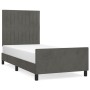 Estructura de cama con cabecero terciopelo gris oscuro 90x190cm de vidaXL, Camas y somieres - Ref: Foro24-3125850, Precio: 13...