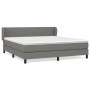 Cama box spring con colchón tela gris oscuro 180x200 cm de vidaXL, Camas y somieres - Ref: Foro24-3126422, Precio: 617,84 €, ...