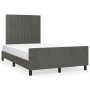 Estructura cama con cabecero terciopelo gris oscuro 120x200 cm de vidaXL, Camas y somieres - Ref: Foro24-3125868, Precio: 187...