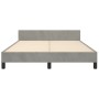 Estructura de cama con cabecero terciopelo gris claro 140x190cm de vidaXL, Camas y somieres - Ref: Foro24-3125812, Precio: 19...