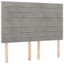 Estructura de cama con cabecero terciopelo gris claro 140x190cm de vidaXL, Camas y somieres - Ref: Foro24-3125812, Precio: 19...