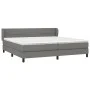 Cama box spring con colchón tela gris oscuro 200x200 cm de vidaXL, Camas y somieres - Ref: Foro24-3126270, Precio: 596,14 €, ...