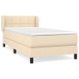 Cama box spring con colchón tela color crema 100x200 cm de vidaXL, Camas y somieres - Ref: Foro24-3126226, Precio: 310,57 €, ...