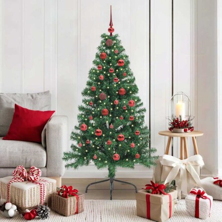 Árbol de Navidad Artificial Preiluminado Verde 150 cm PVC en Decoración Festiva y Estacional | Comprar online en Foru.es