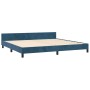 Estructura cama con cabecero terciopelo azul oscuro 200x200 cm de vidaXL, Camas y somieres - Ref: Foro24-3125718, Precio: 222...