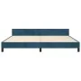 Dark blue velvet bed frame with headboard 200x200 cm by vidaXL, Beds and slatted bases - Ref: Foro24-3125718, Price: 219,75 €...