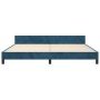 Estructura cama con cabecero terciopelo azul oscuro 200x200 cm de vidaXL, Camas y somieres - Ref: Foro24-3125718, Precio: 222...