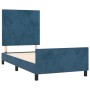 Estructura cama con cabecero terciopelo azul oscuro 90x200 cm de vidaXL, Camas y somieres - Ref: Foro24-3125615, Precio: 151,...