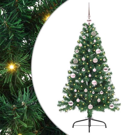 Árbol de Navidad Artificial Preiluminado Verde 150 cm PVC en Decoración Festiva y Estacional | Comprar online en Foru.es