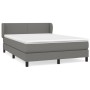 Cama box spring con colchón tela gris oscuro 140x200 cm de vidaXL, Camas y somieres - Ref: Foro24-3126086, Precio: 457,10 €, ...