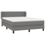Cama box spring con colchón tela gris oscuro 140x200 cm de vidaXL, Camas y somieres - Ref: Foro24-3126086, Precio: 457,10 €, ...