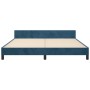 Estructura cama con cabecero terciopelo azul oscuro 160x200 cm de vidaXL, Camas y somieres - Ref: Foro24-3125645, Precio: 238...