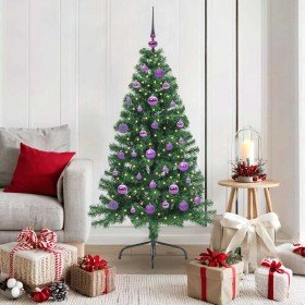 Árbol de Navidad Artificial Preiluminado Verde 150 cm PVC en Decoración Festiva y Estacional | Comprar online en Foru.es