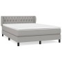 Cama box spring con colchón tela gris claro 140x200 cm de vidaXL, Camas y somieres - Ref: Foro24-3126485, Precio: 444,98 €, D...