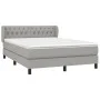 Cama box spring con colchón tela gris claro 140x200 cm de vidaXL, Camas y somieres - Ref: Foro24-3126485, Precio: 437,66 €, D...