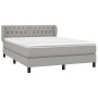 Cama box spring con colchón tela gris claro 140x200 cm de vidaXL, Camas y somieres - Ref: Foro24-3126485, Precio: 444,98 €, D...